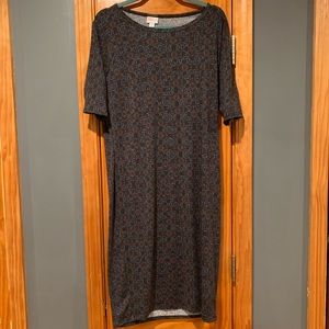 Lularoe Dark Floral Julia Dress 2XL
